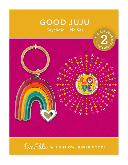 Good Juju Keychain + Pin Gift Set
