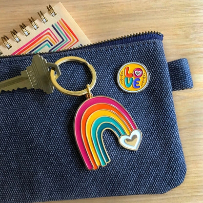 Follow Your Heart Travel Buddies Keychain + Pin Gift Set