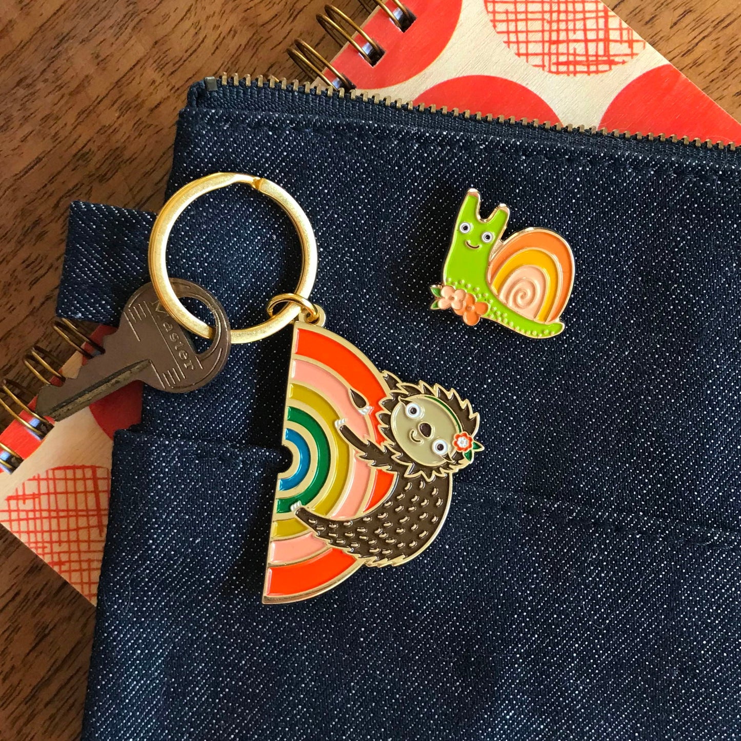 Takin' It Easy Travel Buddies Keychain + Pin Gift Set