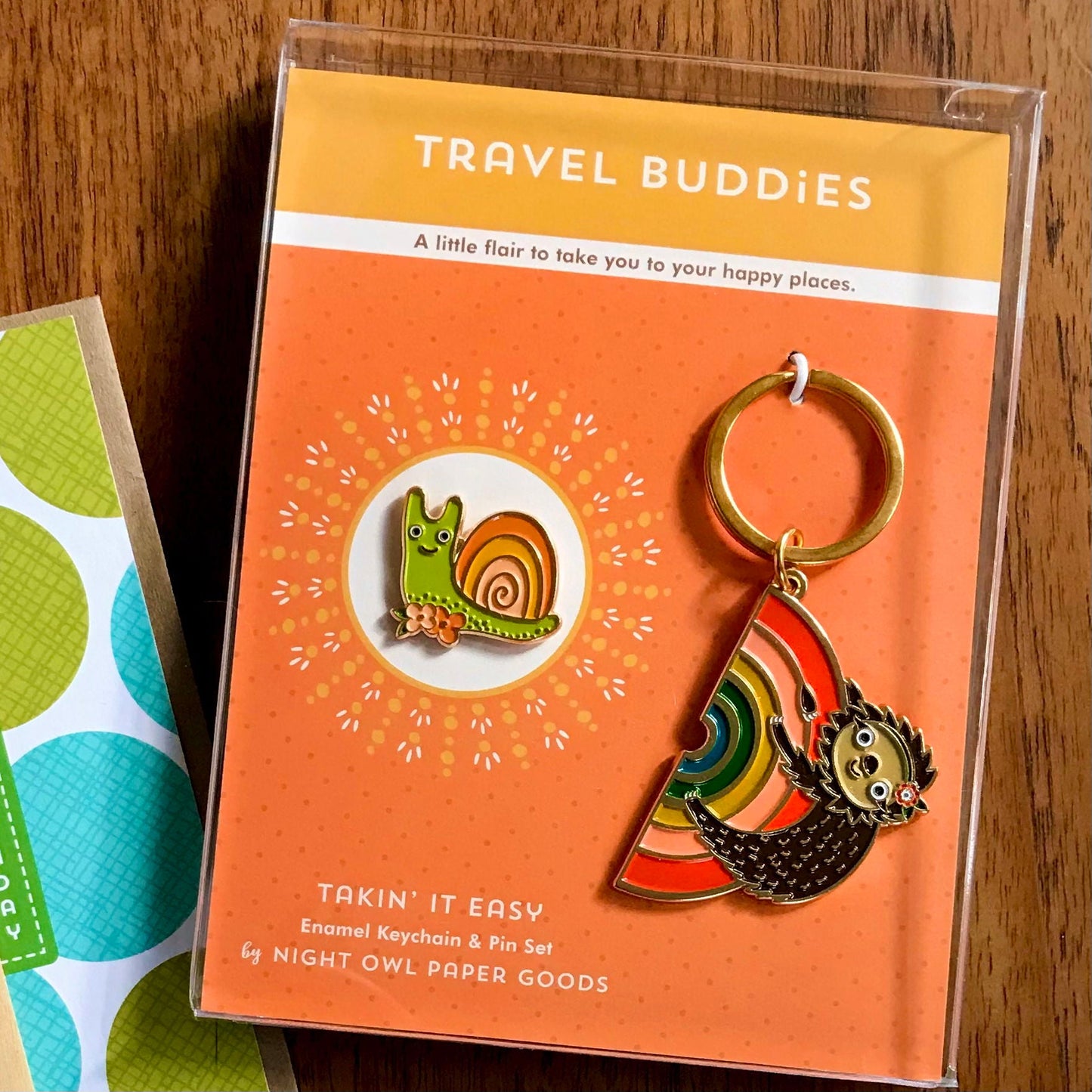 Takin' It Easy Travel Buddies Keychain + Pin Gift Set