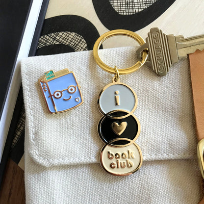 Bring a Book Travel Buddies Keychain + Pin Gift Set