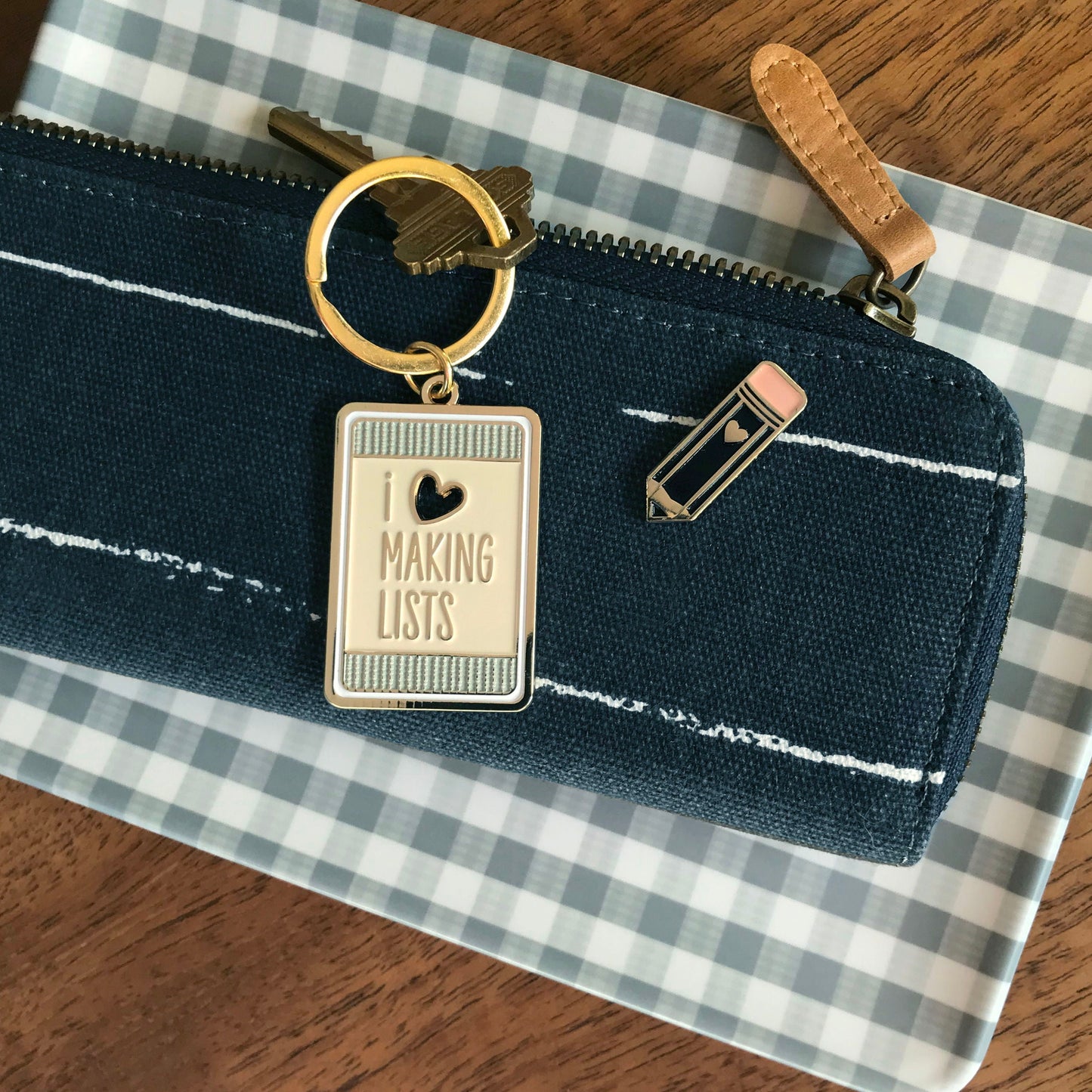 Make a Plan Travel Buddies Keychain + Pin Gift Set