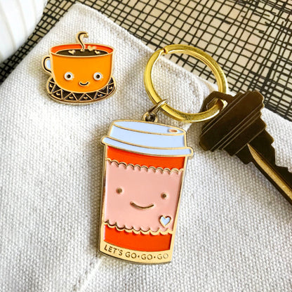 Hot Coffee Enamel Pin