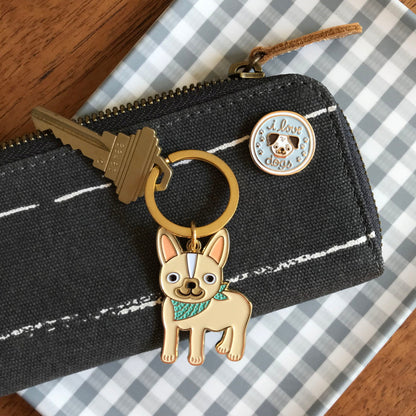 Canine Companion Travel Buddies Keychain + Pin Gift Set