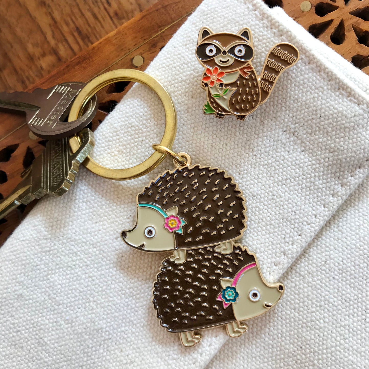 Wild Times Travel Buddies Keychain + Pin Gift Set