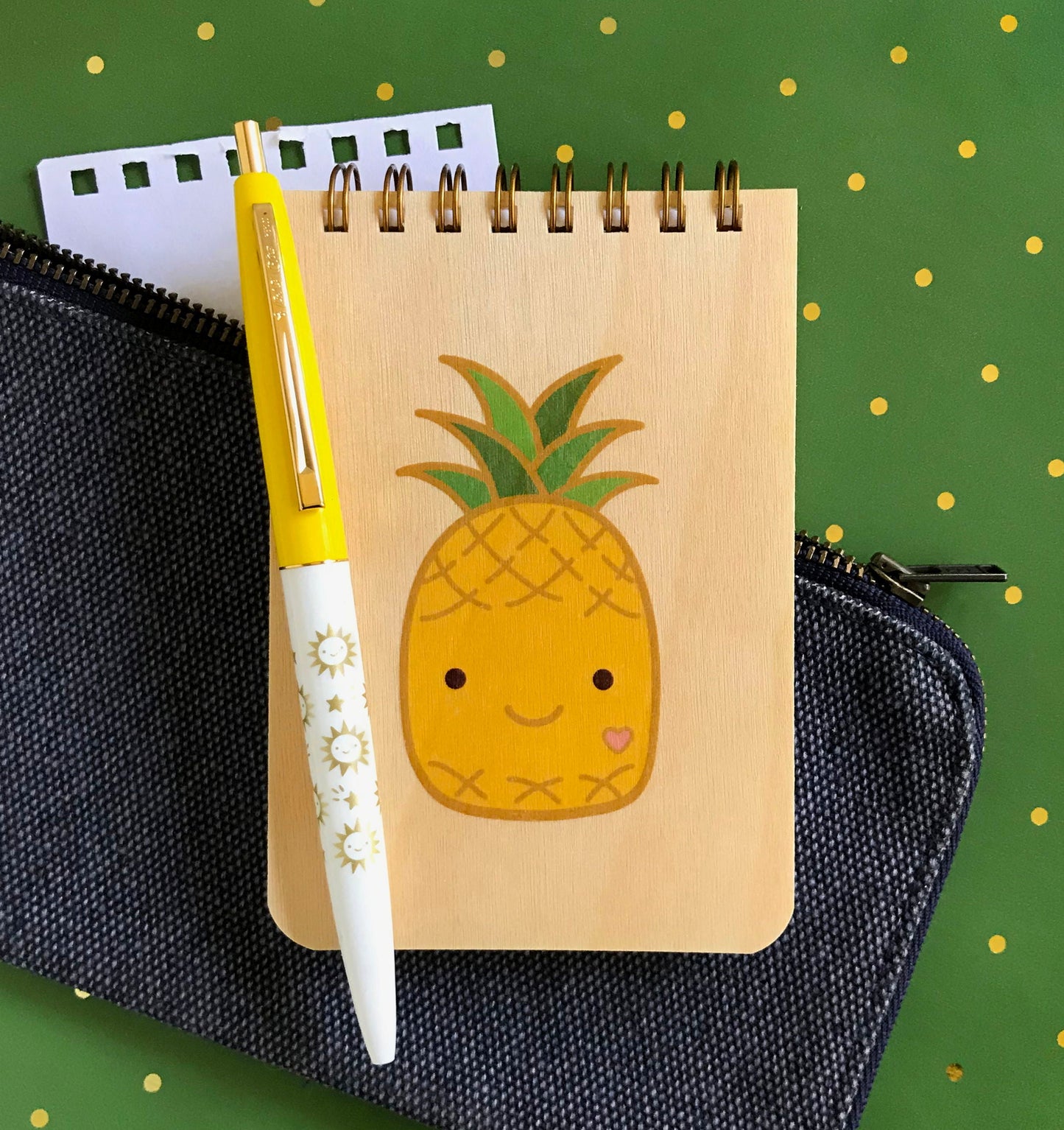 Pineapple Wood Mini Notepad