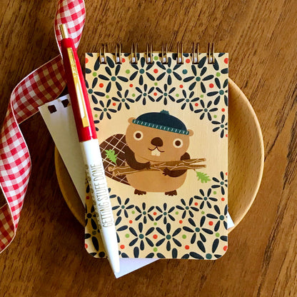 Beaver Wood Mini Notepad