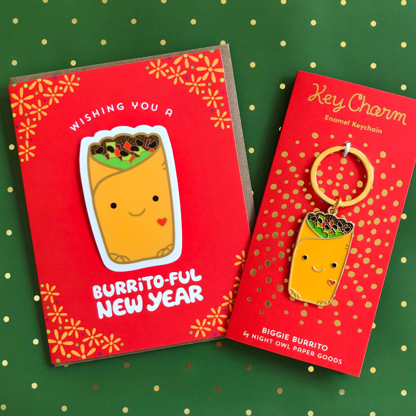 Burrito-Ful New Year Sticker Holiday Card