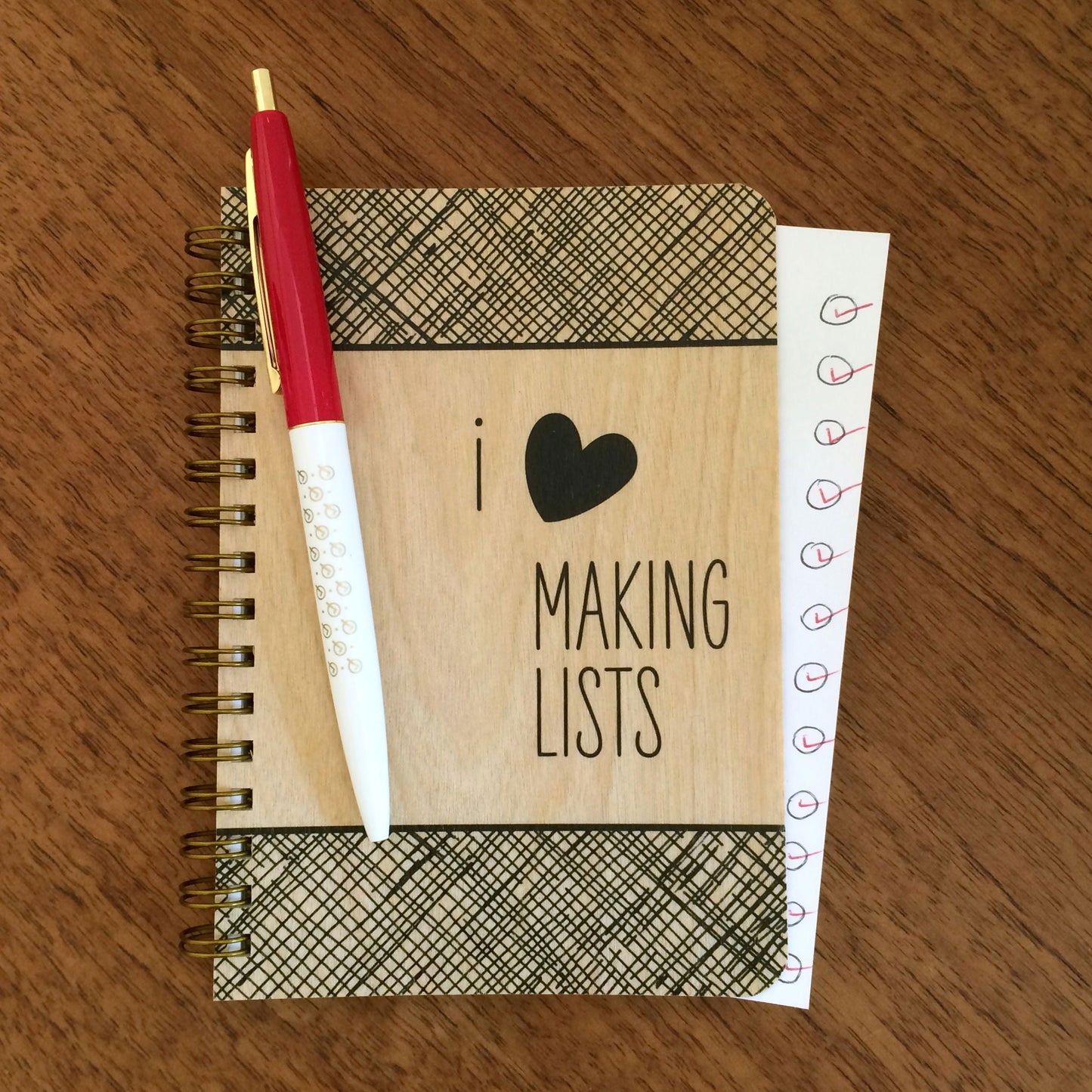 Making Lists Pocket-Size Wood Notebook