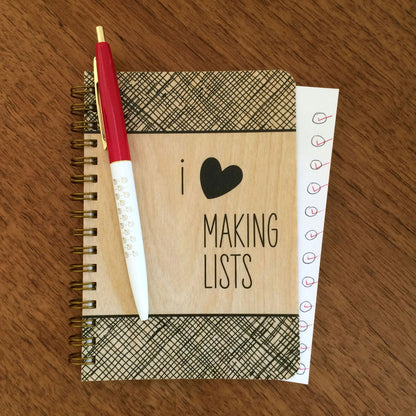 Making Lists Pocket-Size Wood Notebook