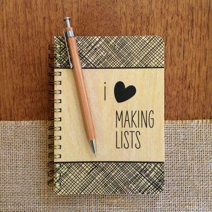 Making Lists Pocket-Size Wood Notebook