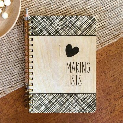 Making Lists Pocket-Size Wood Notebook