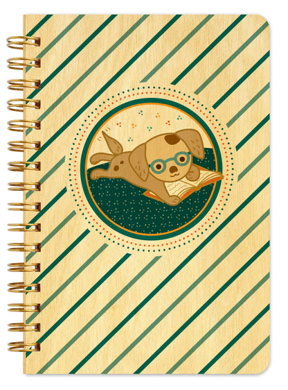 Puppy Pages Pocket-Size Wood Notebook