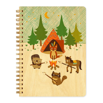 Camping Critters Wood Journal