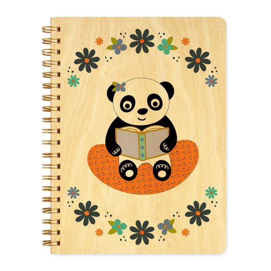 Reading Panda Wood Journal
