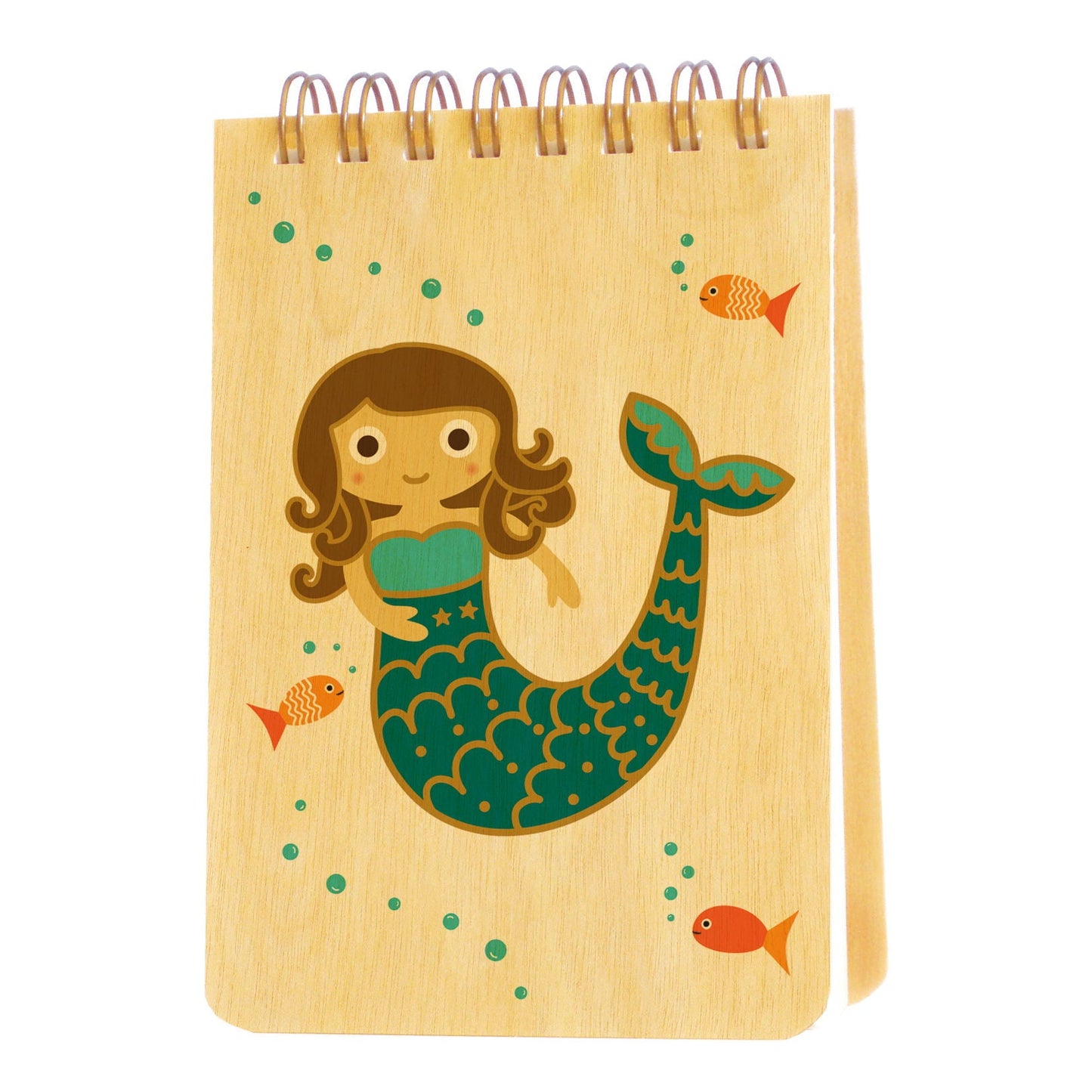 Mabel Mermaid Wood Mini Notepad