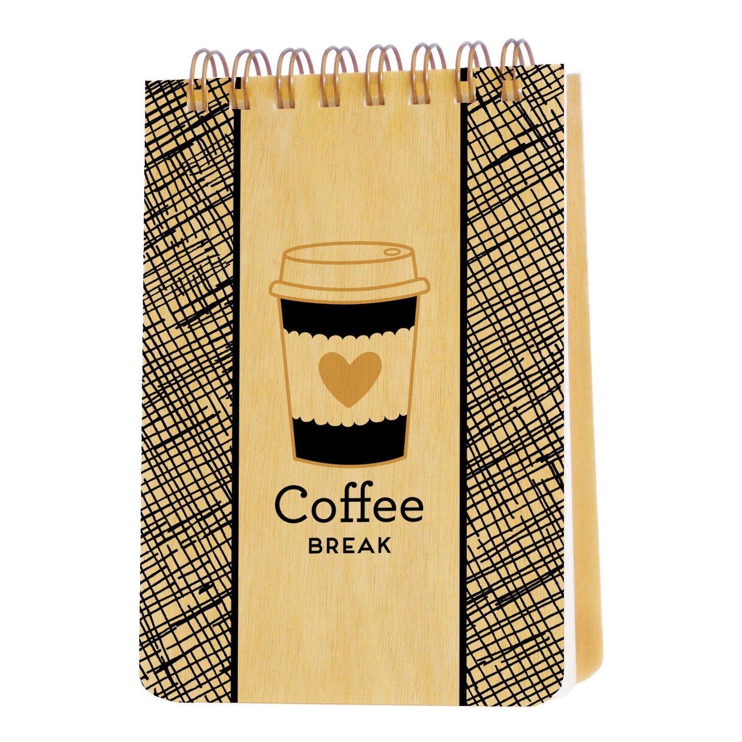 Coffee Break Wood Mini Notepad