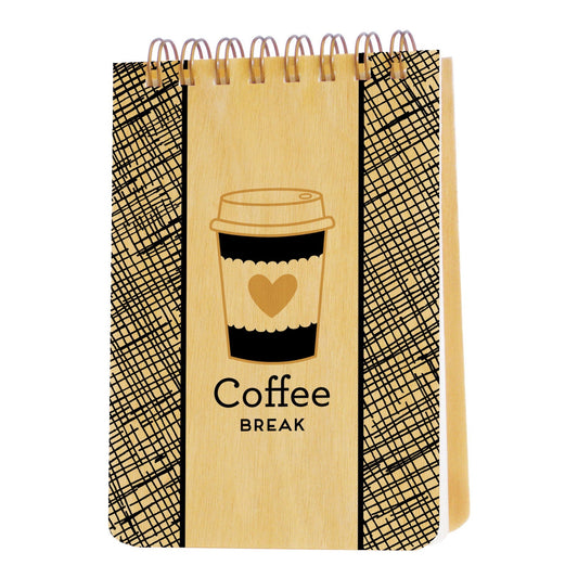 Coffee Break Wood Mini Notepad