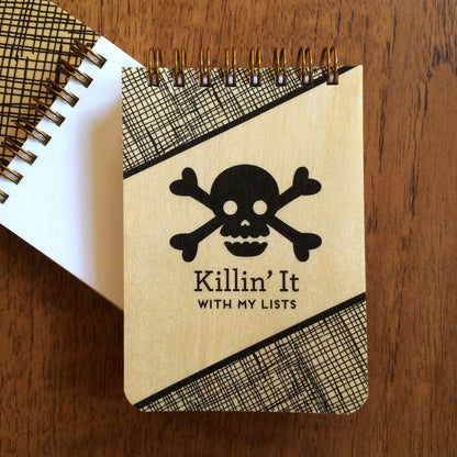 Killin' It Wood Mini Notepad