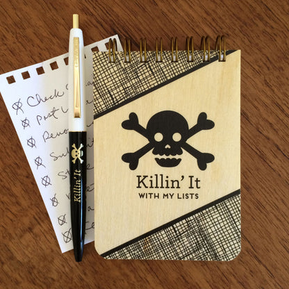 Killin' It Wood Mini Notepad