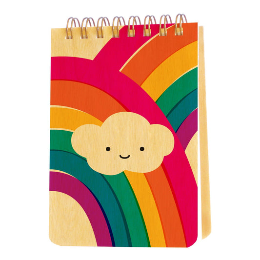 Puffy Cloud Wood Mini Notepad