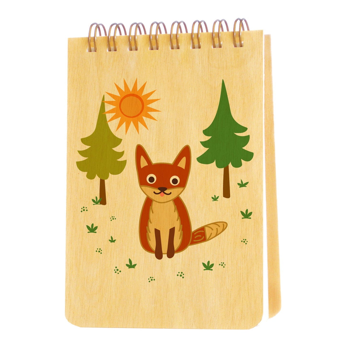 Fox Wood Mini Notepad