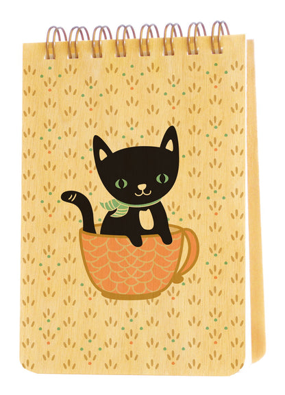 Meow Magic Wood Mini Notepad + Pen Gift Set