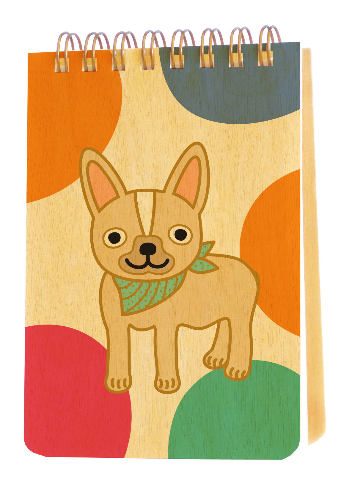 Dotty Doggie Wood Mini Notepad