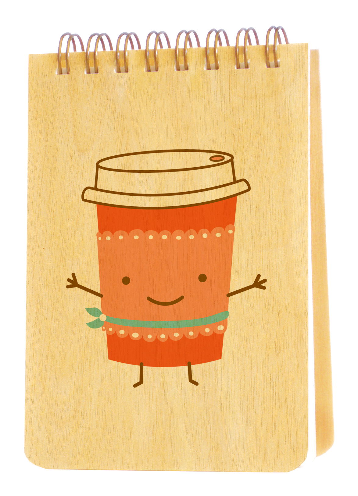 All Perked Up Wood Mini Notepad + Pen Gift Set