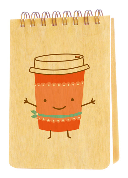 Coffee Hug Wood Mini Notepad