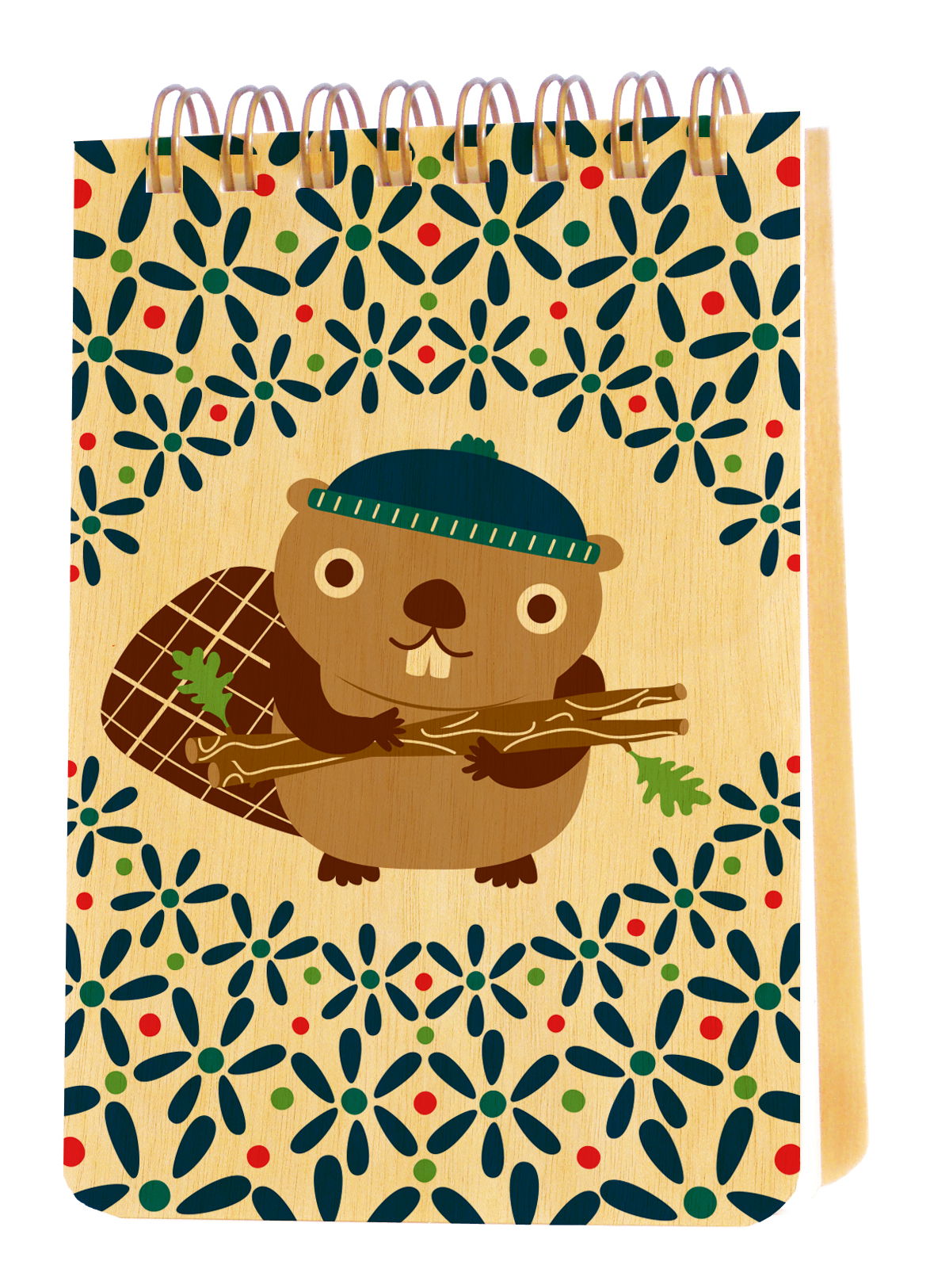 Eager Beaver Wood Mini Notepad + Pen Gift Set