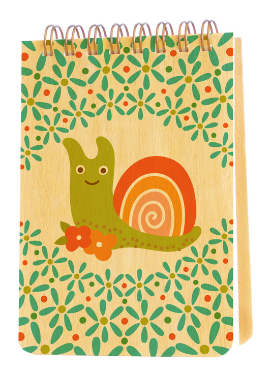 Snail Wood Mini Notepad