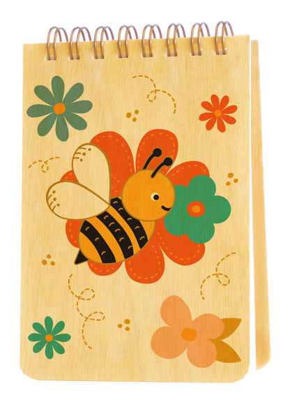 Busy Bee Wood Mini Notepad