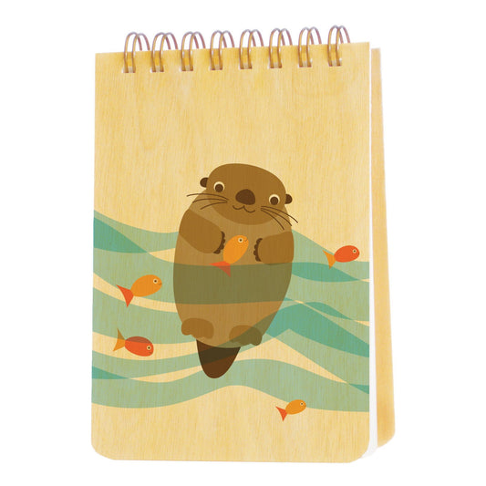 Mr Water Otter Wood Mini Notepad