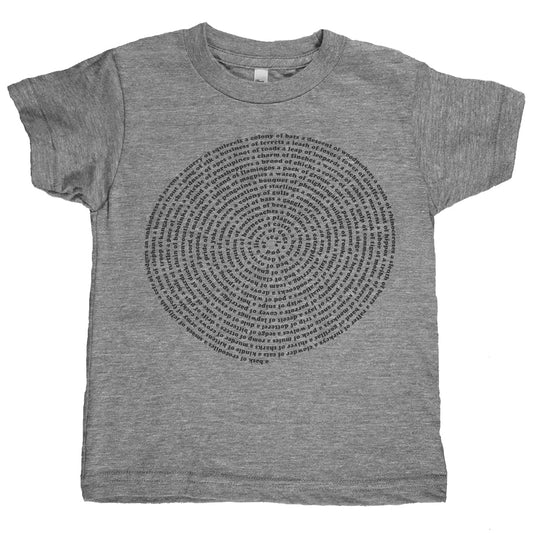 Animal Collective Group Nouns List Kids Track T-Shirt