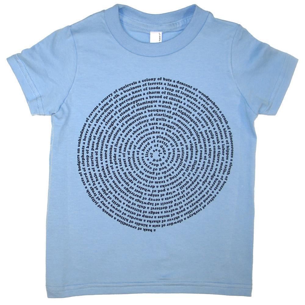 Animal Collective Group Nouns Kids Tee Shirt