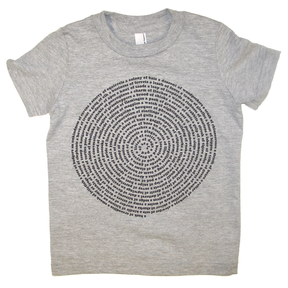 Animal Collective Group Nouns Kids Tee Shirt