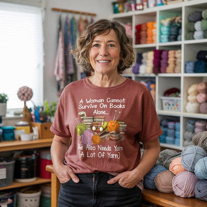 Books & Yarn Lover T-shirt