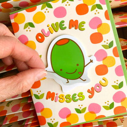 Miss Olive Sticker Thinking of You Card