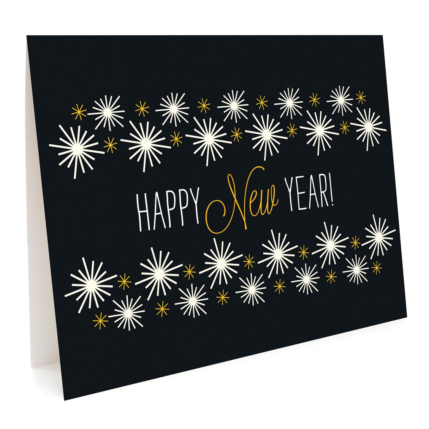 Golden New Year Holiday Card