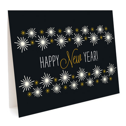 Golden New Year Holiday Card