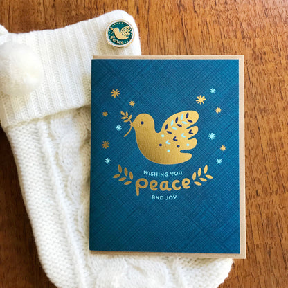 Gold Dove Gold Foil Holiday Card