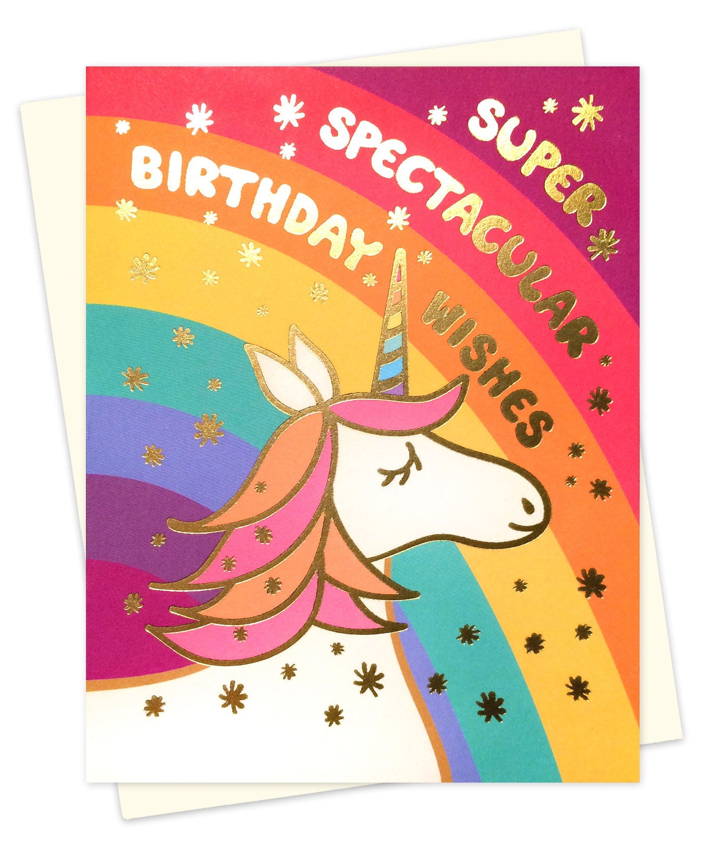Spectacular Unicorn Foil-Stamped Birthday Card