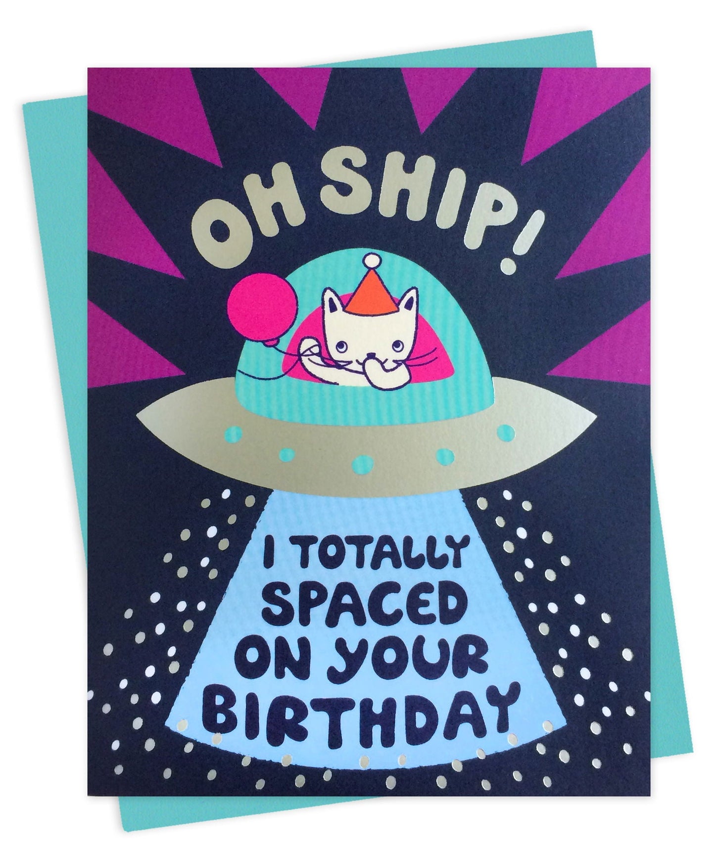 Oh Ship! Foil-Stamped Birthday Card