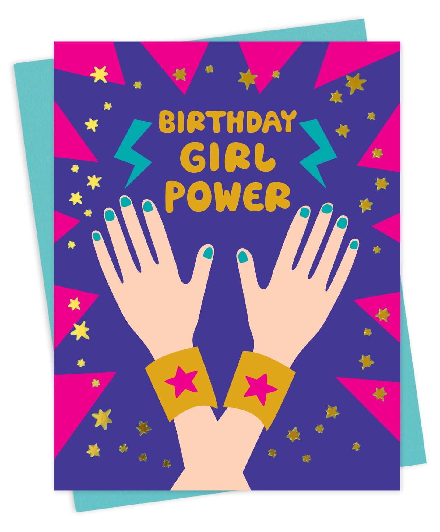 Girl Power Foil-Stamped Birthday Card