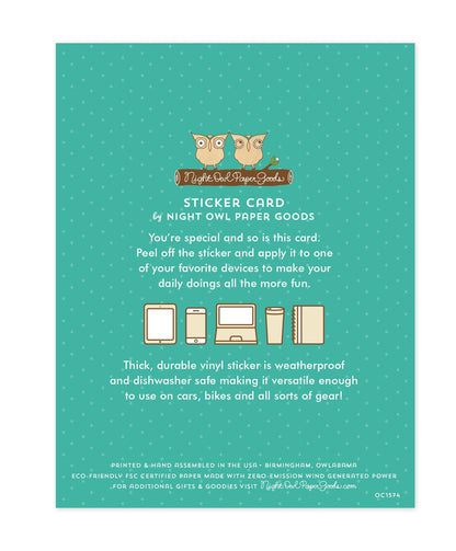 Happy Heart Sticker Love Card