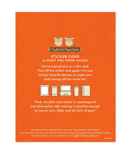 Pizza Heart Sticker Love Card