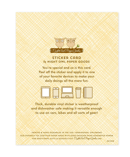 Souper Sticker Get Well Card