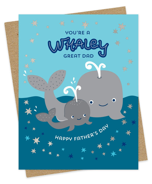 Whale Dad Foil-Stamped Father's Day Card