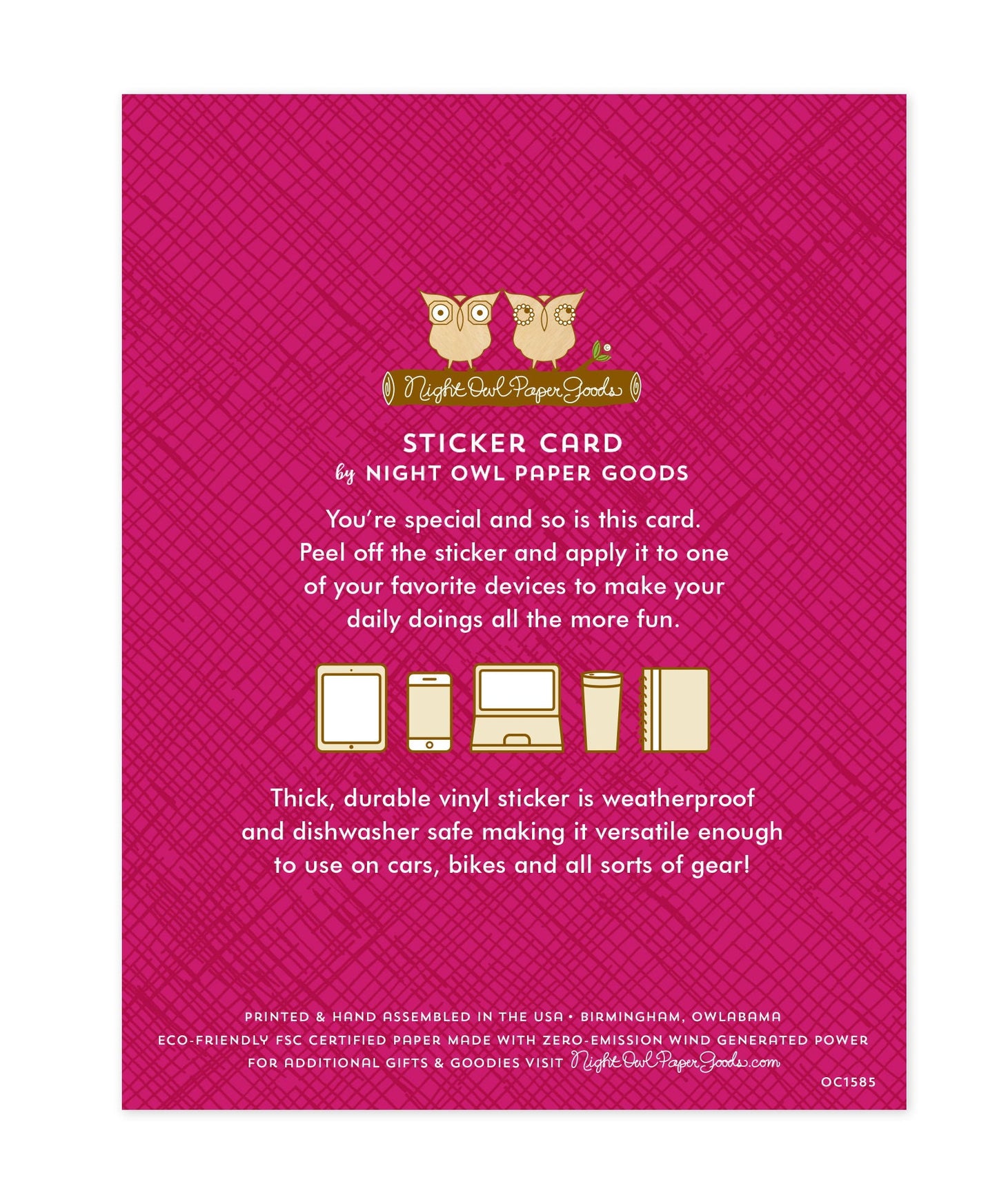 Cool Cat Sticker Birthday Card